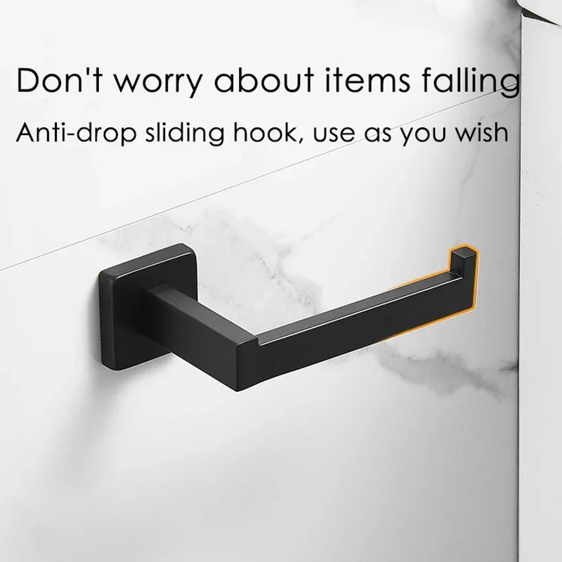 Matte Black Stainless Steel Toilet Paper Holder