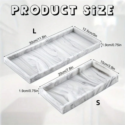 Silicone Vanity Tray, Soft Bathroom and Dresser Organizer Tray