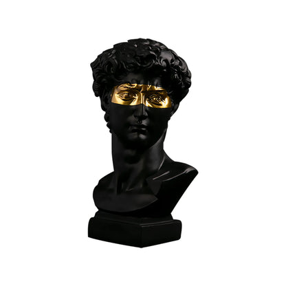 David Head Bust Statue, Resin Renaissance Sculpture Home Decor
