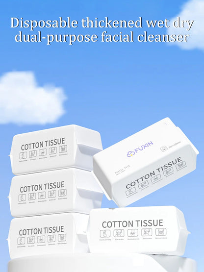 Disposable Cotton Face Towels, 30 to 100 Pack
