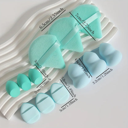 12-Piece Makeup Sponge and Powder Puff Set