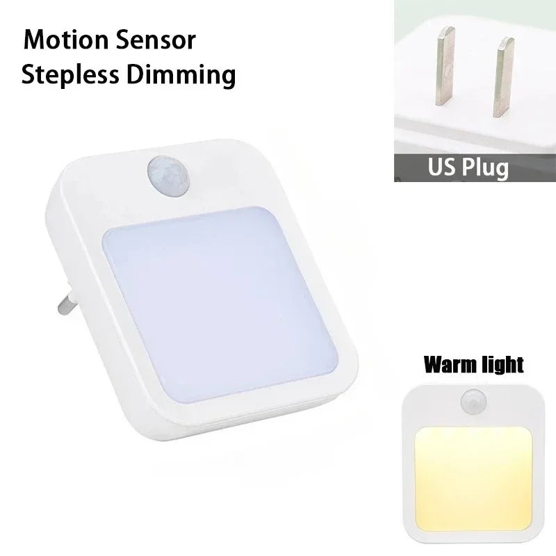 Plug-In Red Night Light with Auto On/Off