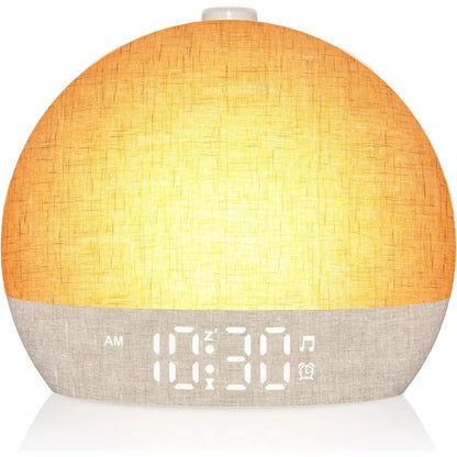 Sunrise Alarm Clock with White Noise and RGB Light