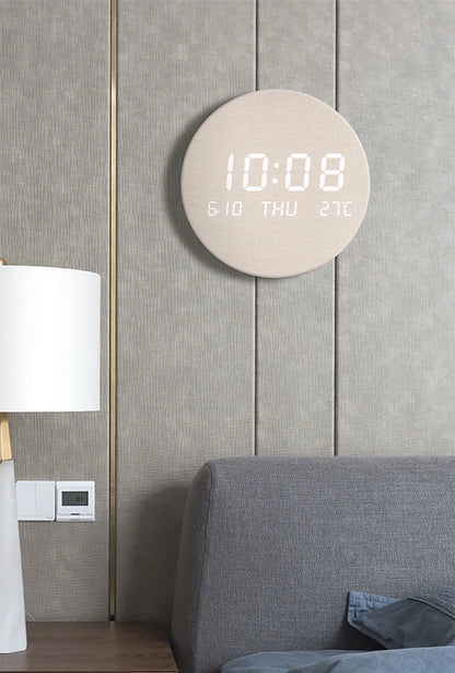 LED Digital Wall Clock with Date and Temperature