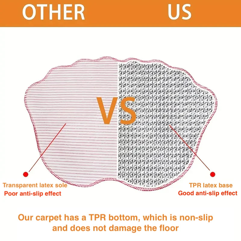Big Feet Bath Mat, Non-Slip Microfiber Bathroom Rug, 40 x 60 cm