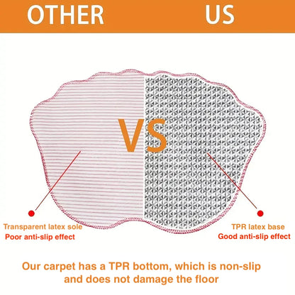 Big Feet Bath Mat, Non-Slip Microfiber Bathroom Rug, 40 x 60 cm