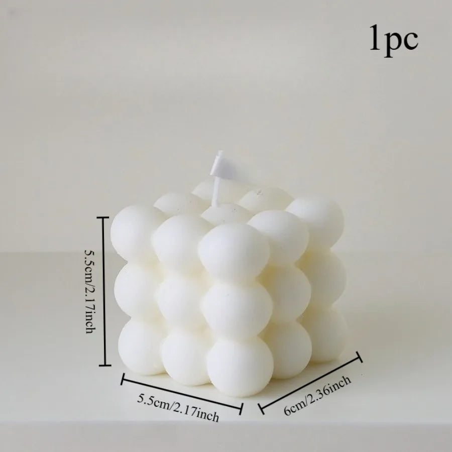 Bubble Cube Candle, Handmade Soy Wax Scented Decor Candle