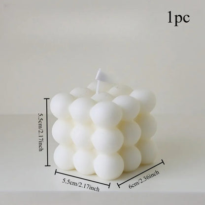 Bubble Cube Candle, Handmade Soy Wax Scented Decor Candle