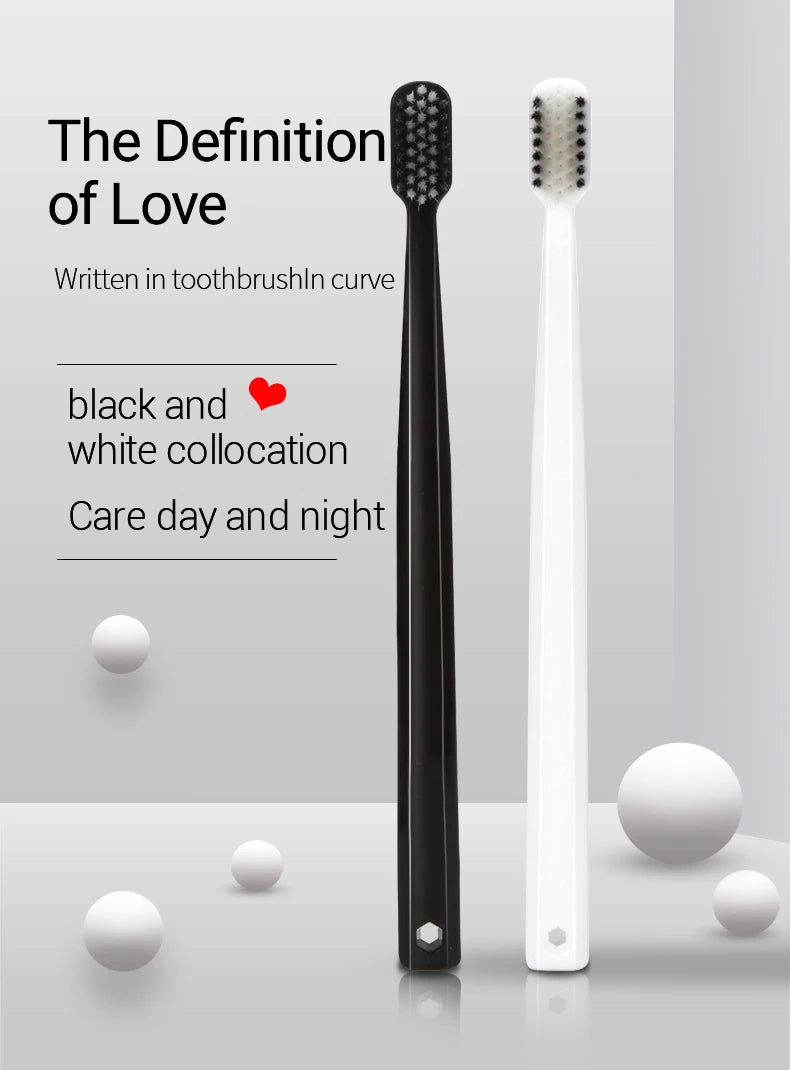 Bamboo Charcoal Soft Toothbrush Set, 10 Pack
