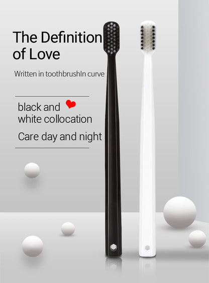 Bamboo Charcoal Soft Toothbrush Set, 10 Pack
