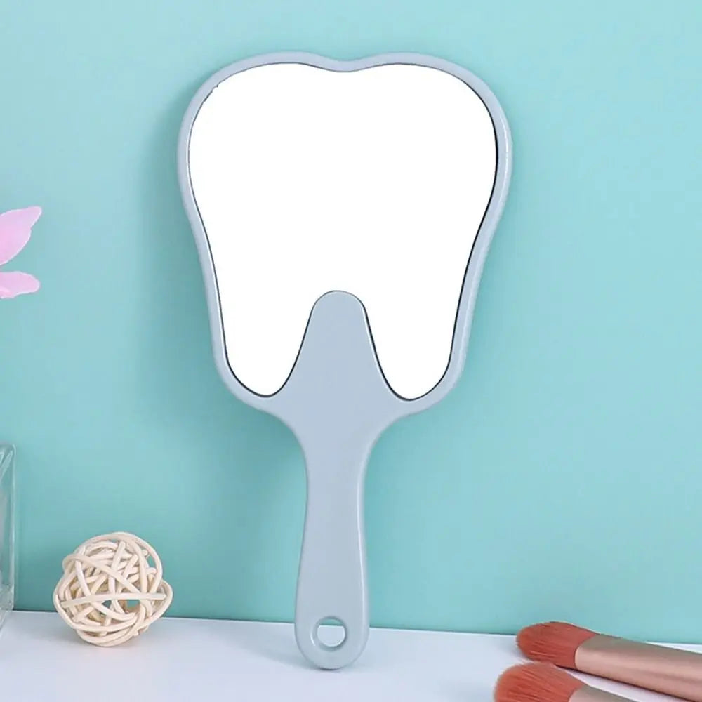 Tooth Shaped Handheld Mirror, Cute Novelty Makeup Mirror