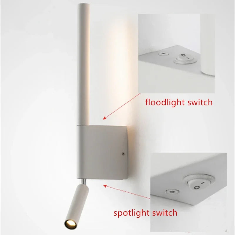 330-Degree Rotating Bedside LED Wall Light