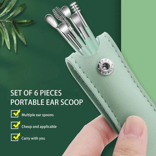 Stainless Steel Ear Pick Set, 6 Pieces