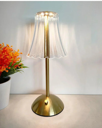 Crystal Touch Table Lamp, USB Rechargeable