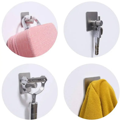 Adhesive Wall Hook, 304 Stainless Steel No Drill Towel Hook