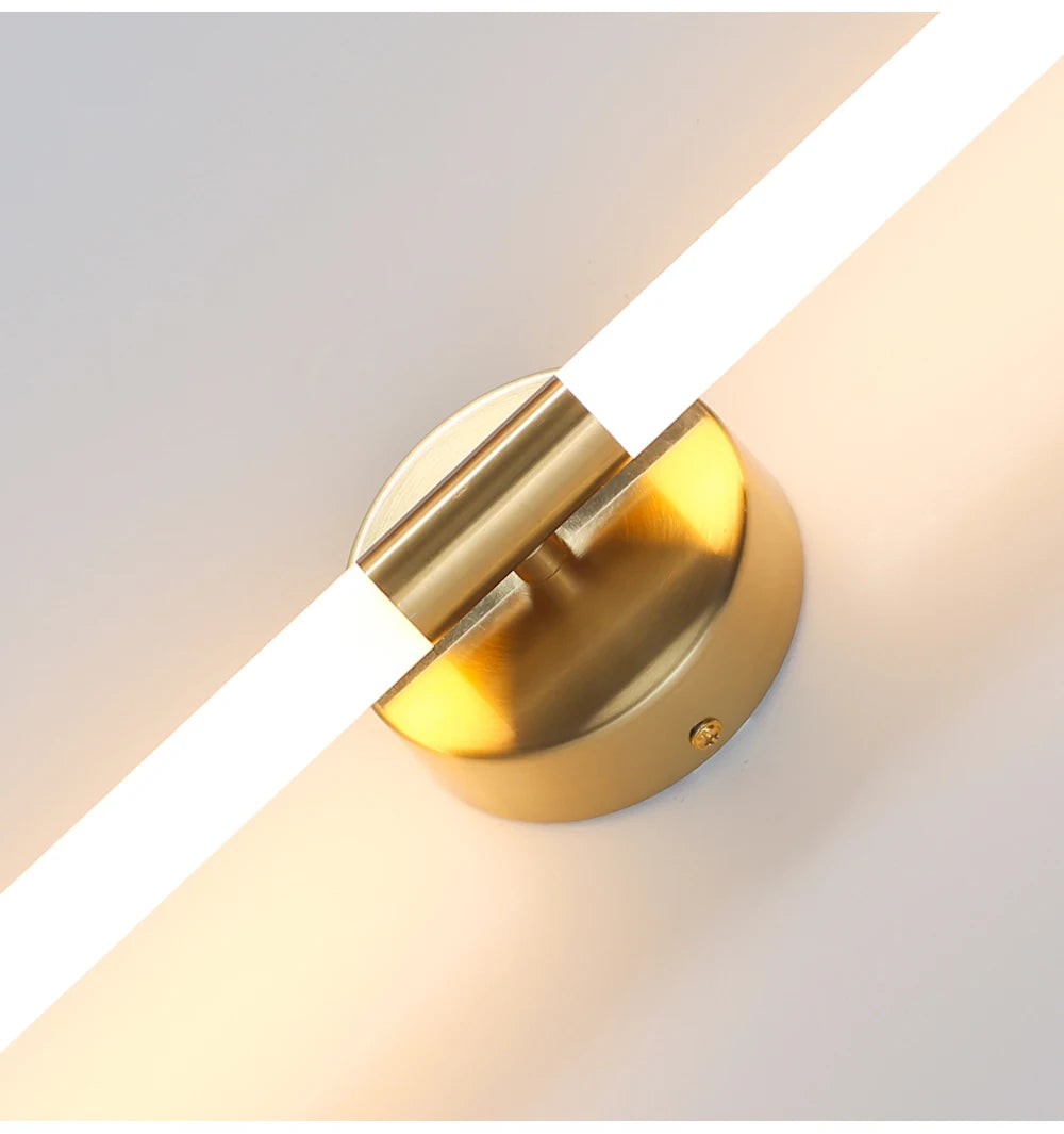 Gold LED Double Shade Wall Sconce, Up and Down Picture Light