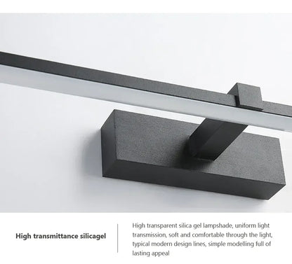 LED Vanity Wall Light, Modern Bathroom Sconce with Acrylic Shade