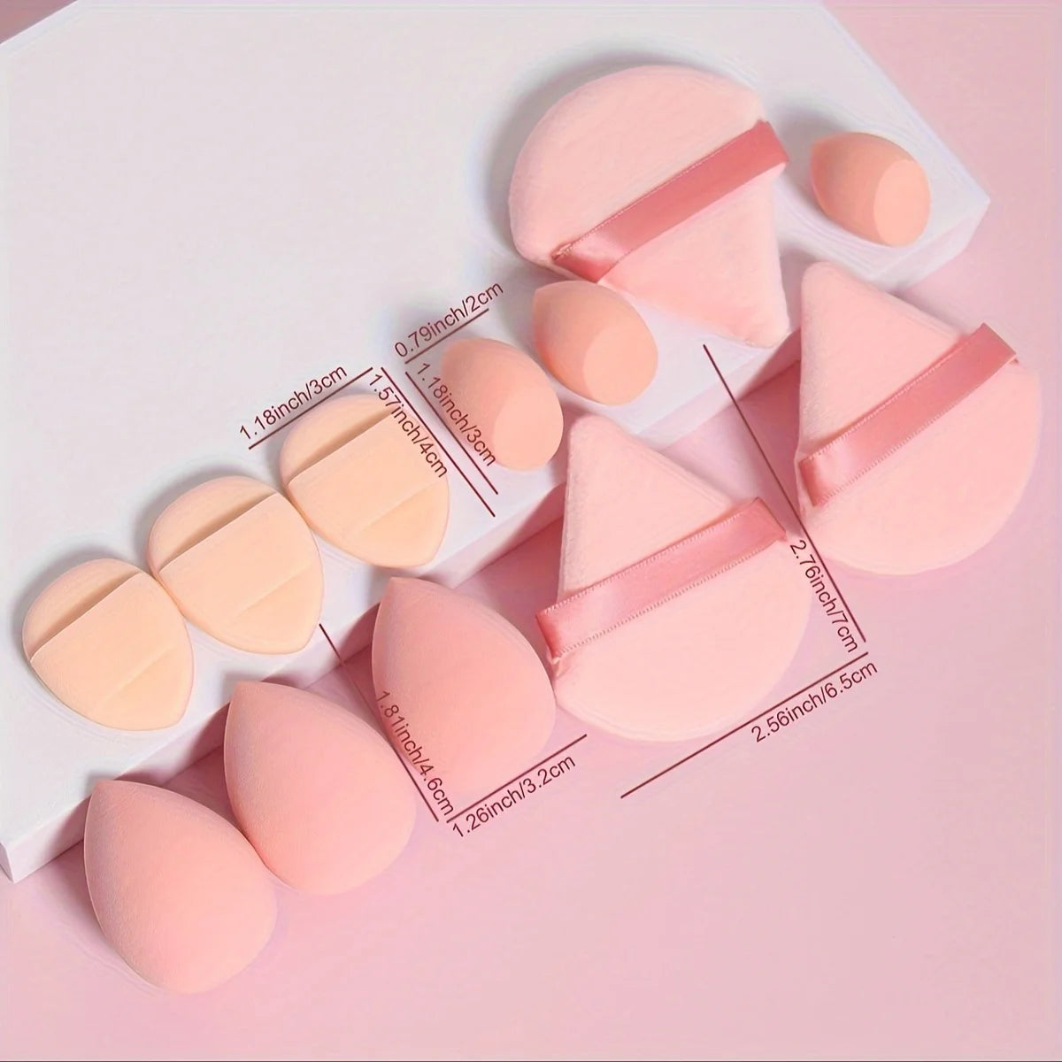 12-Piece Makeup Sponge and Powder Puff Set