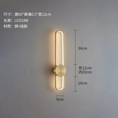 Nordic LED Strip Wall Lamp, Minimalist Up and Down Wall Light