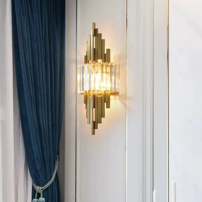 Nordic Crystal Wall Sconce, Up and Down Light for Hallway, E14