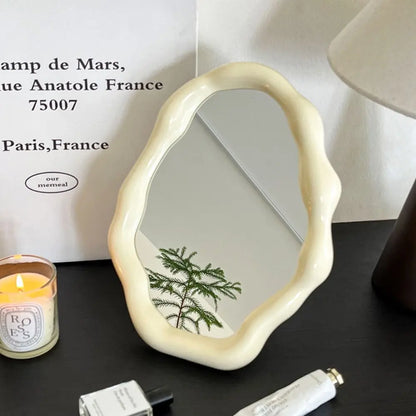 Cloud Wave Folding Desktop Vanity Mirror