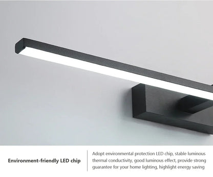 LED Vanity Wall Light, Modern Bathroom Sconce with Acrylic Shade