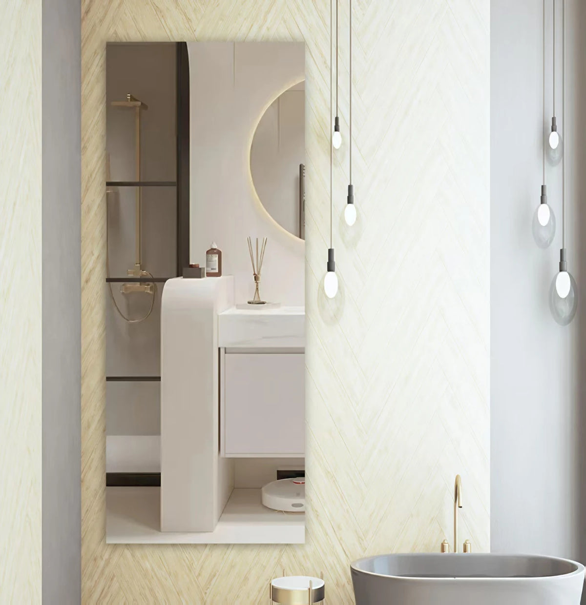 Flexible DIY Mirror Wall Sticker, 40 x 122 cm