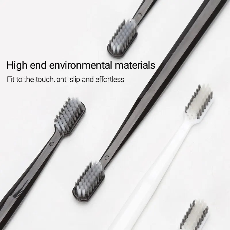 Bamboo Charcoal Soft Toothbrush Set, 10 Pack