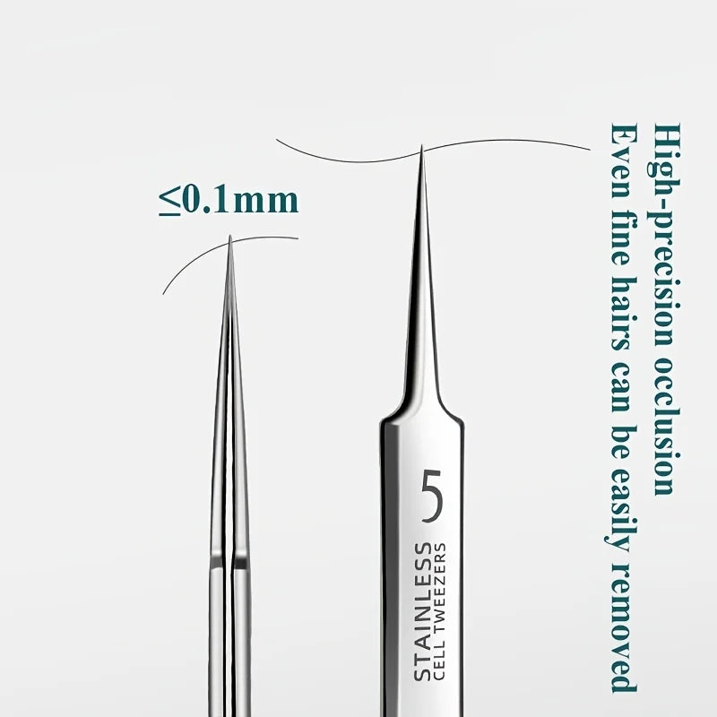Blackhead Tweezers, Stainless Steel Fine Tip Pore Tool