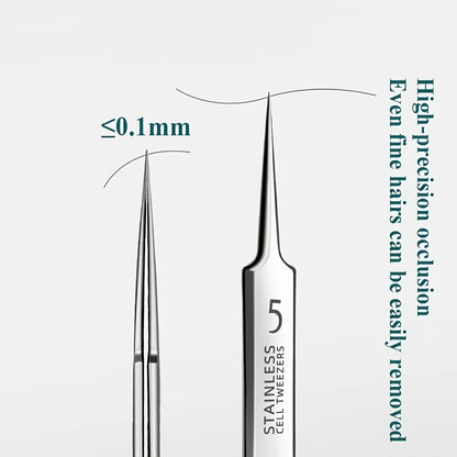 Blackhead Tweezers, Stainless Steel Fine Tip Pore Tool