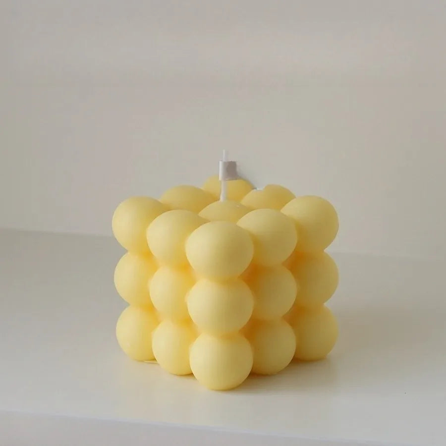 Bubble Cube Candle, Handmade Soy Wax Scented Decor Candle
