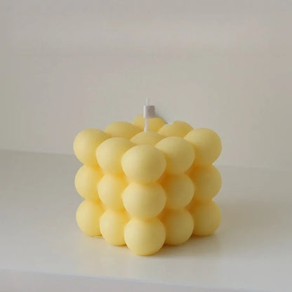 Bubble Cube Candle, Handmade Soy Wax Scented Decor Candle