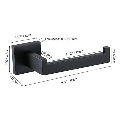 Matte Black Stainless Steel Toilet Paper Holder