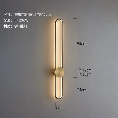 Nordic LED Strip Wall Lamp, Minimalist Up and Down Wall Light