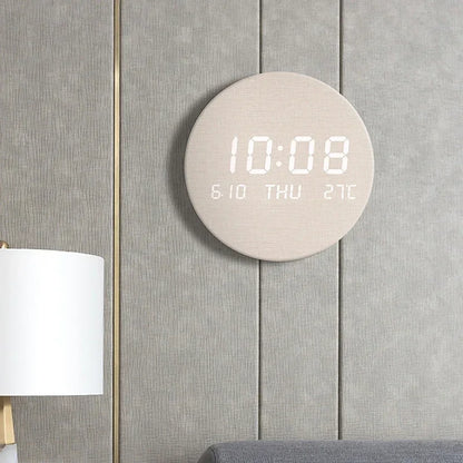 LED Digital Wall Clock with Date and Temperature