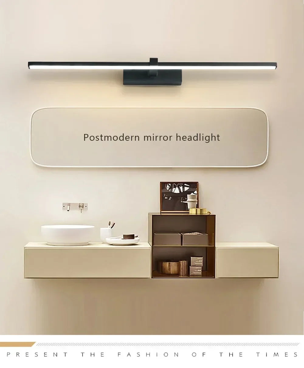 LED Vanity Wall Light, Modern Bathroom Sconce with Acrylic Shade