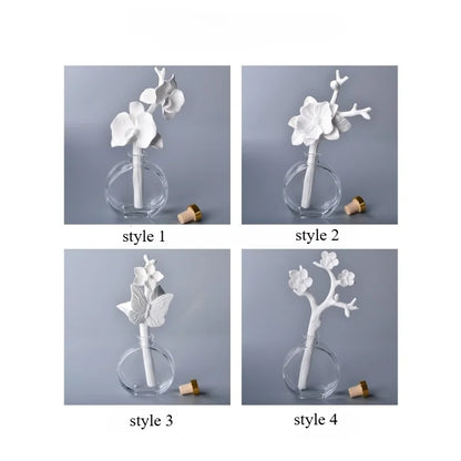 Ceramic Aroma Flower Stem, Handcrafted Scent Diffuser Bloom