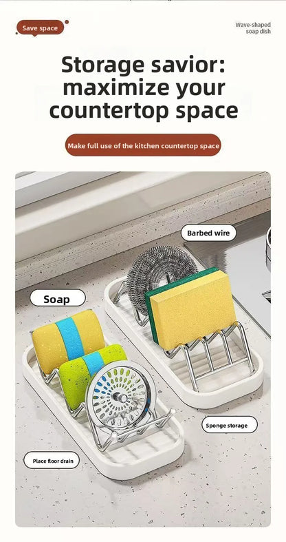 Draining Soap Holder, Countertop Soap Dish for Bathroom