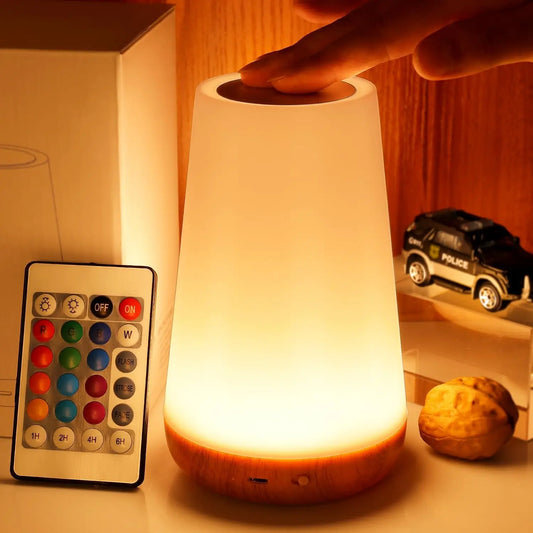 Touch Night Lamp, 13 Color Rechargeable Bedside Light