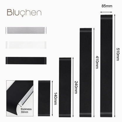 Brushed Aluminum LED Wall Sconce, Up and Down