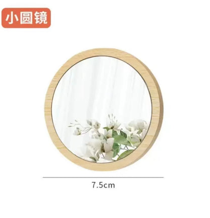 Rotating Wooden Makeup Mirror, Rectangle