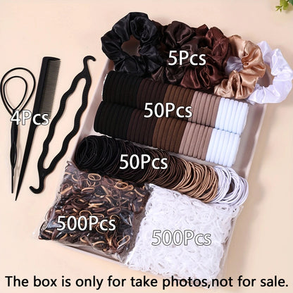 Hair Accessories Set, 1109 Pieces with Scrunchies and Hair Ties