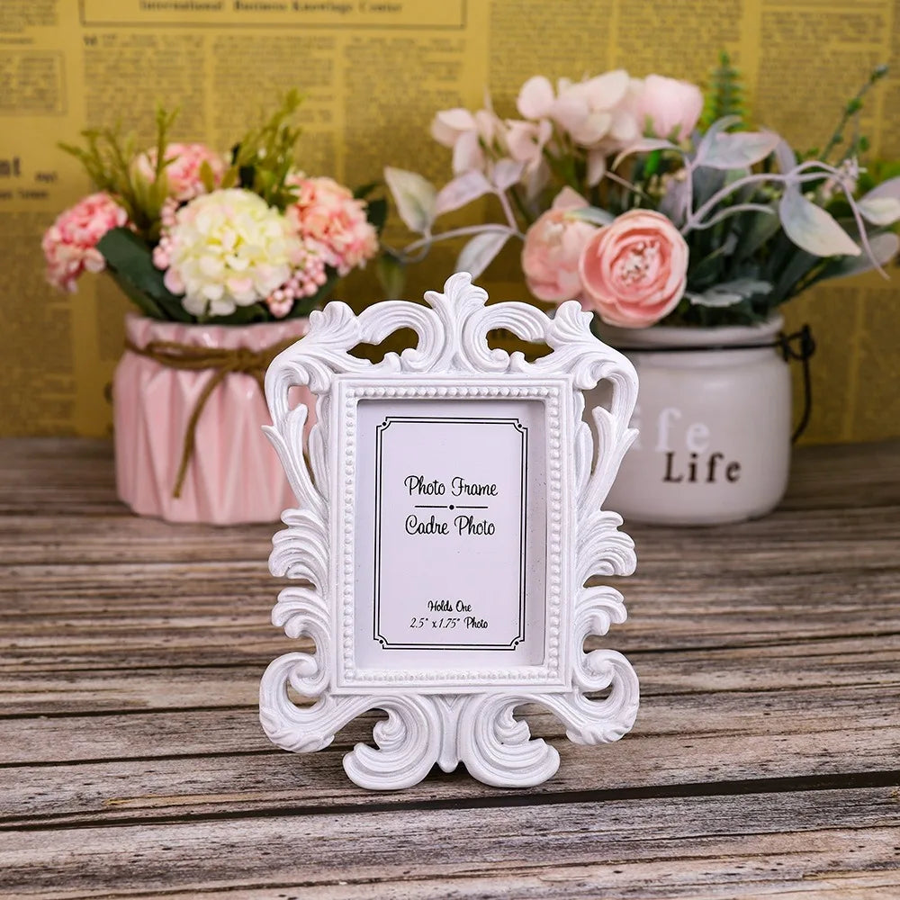 Baroque Square Photo Frame, Vintage Resin Ornate Picture Frame