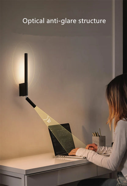 330-Degree Rotating Bedside LED Wall Light