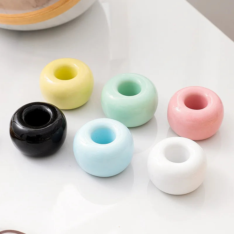 Ceramic Toothbrush Holder, Mini Handmade Glazed Vanity Cup