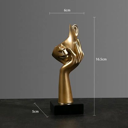 Abstract Thinker Resin Statue, Modern Figure Sculpture Shelf Decor