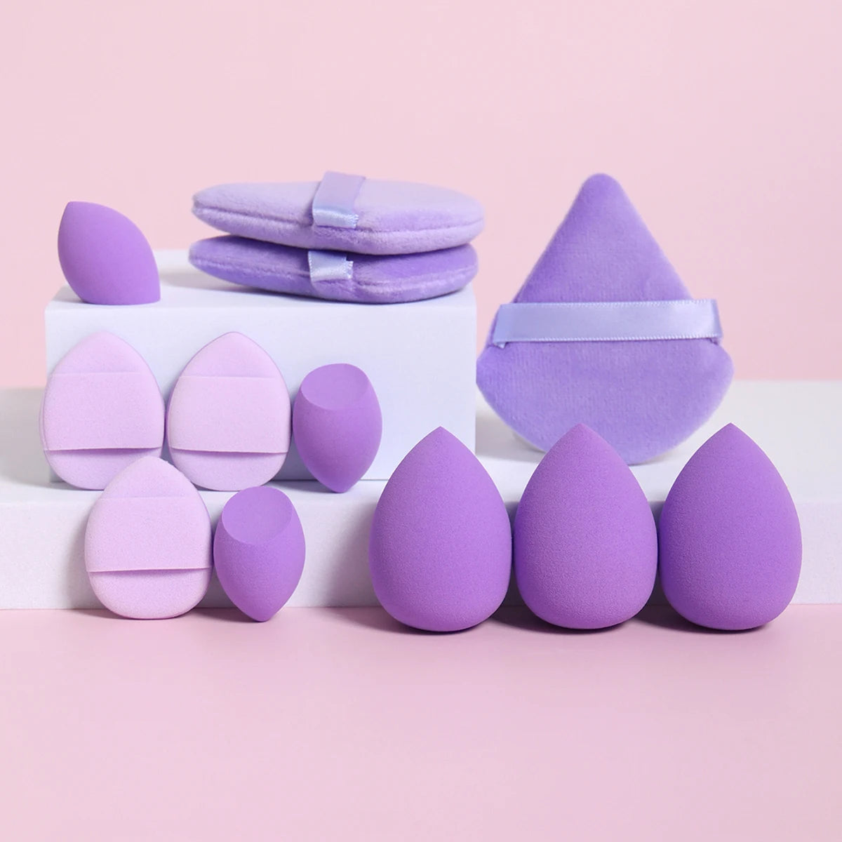 12-Piece Makeup Sponge and Powder Puff Set