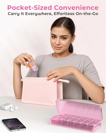 Weekly Pill Organizer, 7-Day AM/PM Travel Pill Box