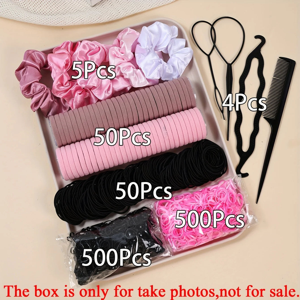 Hair Accessories Set, 1109 Pieces with Scrunchies and Hair Ties