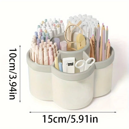 Rotating Pen Holder, 360 Degree Large Capacity Desk Organizer